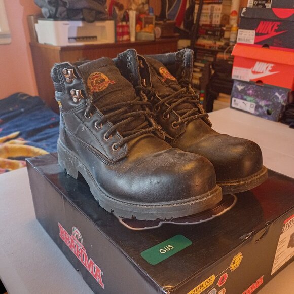BRAHMA Steel Toe Gus Work BOOTS – 10 1/2 W Safety Slip Resistant - Picture 1 of 8